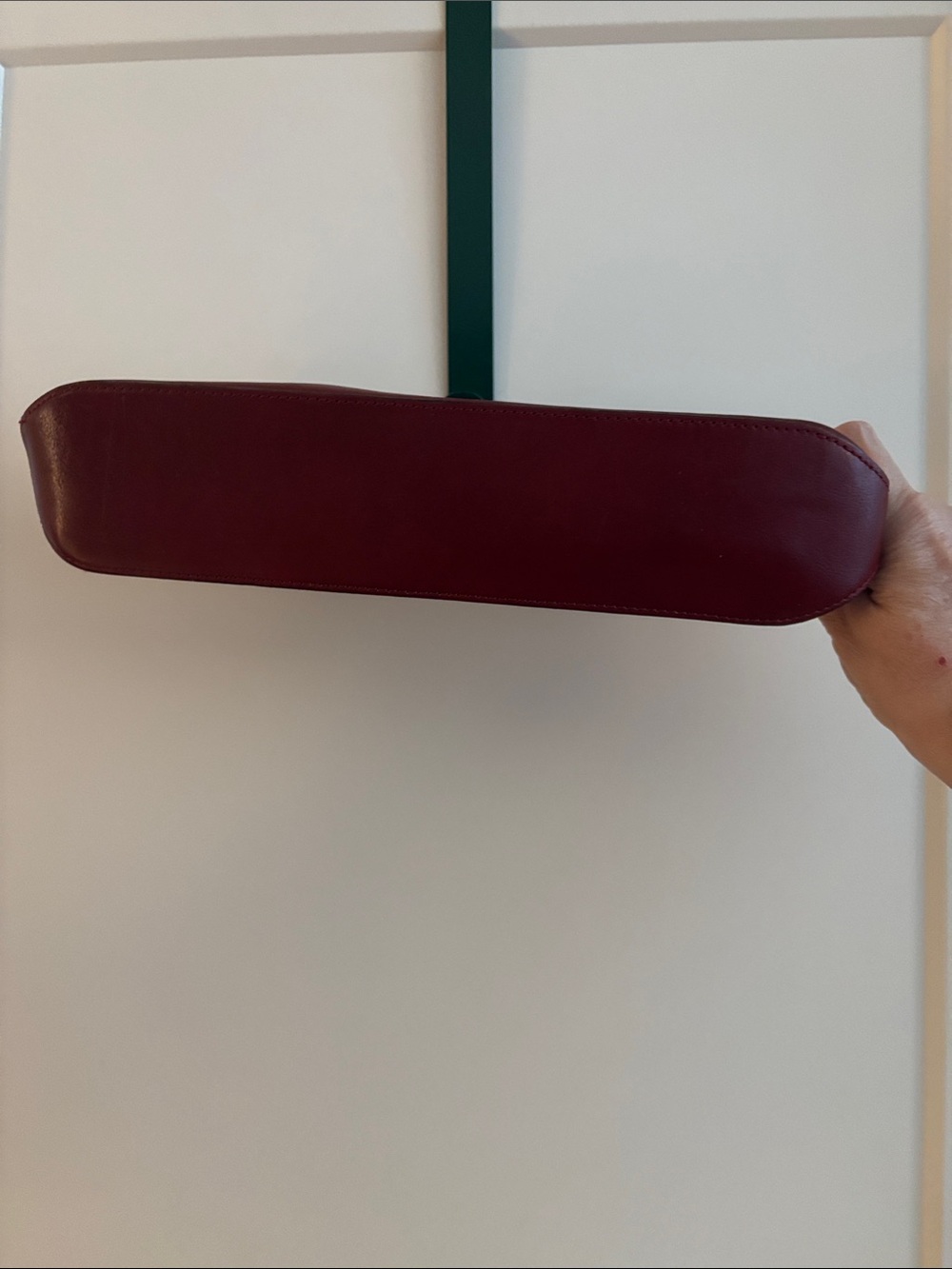WILSONS LEATHER Pelle Series Red Leather Top-Handle Mini Bag Magnet Closure - Picture 5 of 9